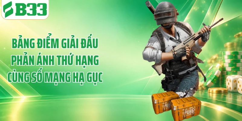 Bảng điểm giải đấu phản ánh thứ hạng cùng số mạng hạ gục