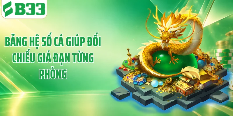 Bảng hệ số cá giúp đối chiếu giá đạn từng phòng