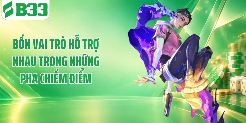 Bốn vai trò hỗ trợ nhau trong những pha chiếm điểm