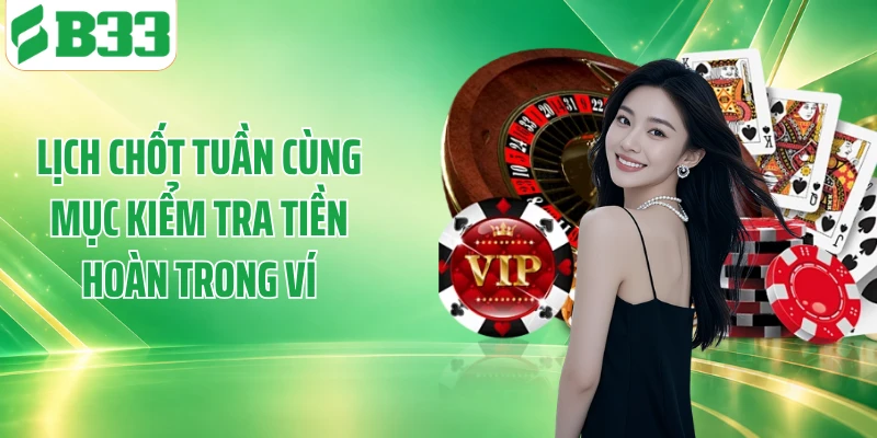 Lịch chốt tuần cùng mục kiểm tra tiền hoàn trong ví
