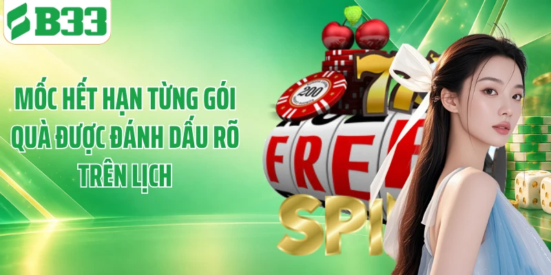 Mốc hết hạn từng gói quà được đánh dấu rõ trên lịch