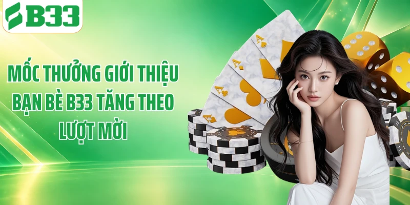 Mốc thưởng giới thiệu bạn bè B33 tăng theo lượt mời