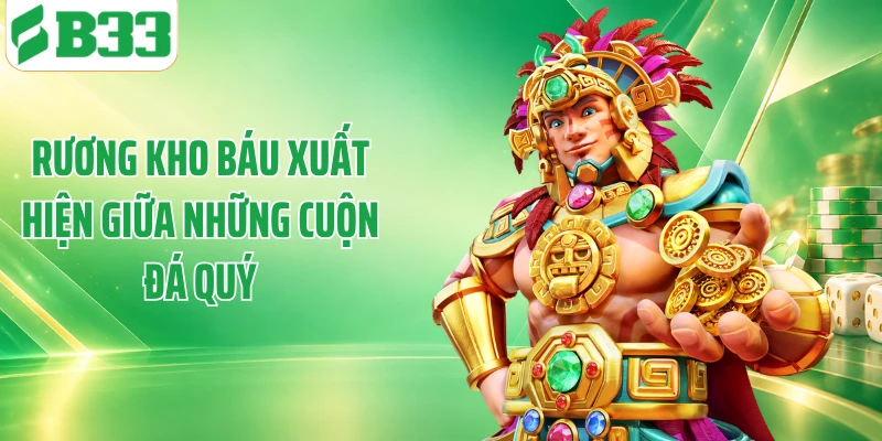 Rương kho báu xuất hiện giữa những cuộn đá quý