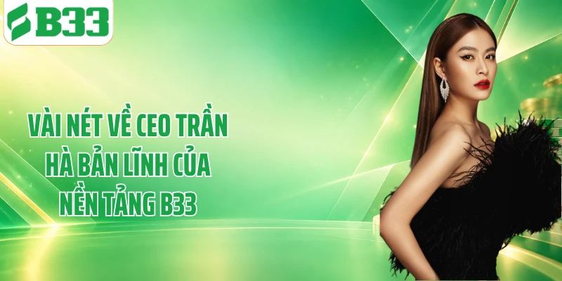 Vài nét về CEO Trần Hà bản lĩnh của nền tảng B33